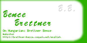 bence brettner business card